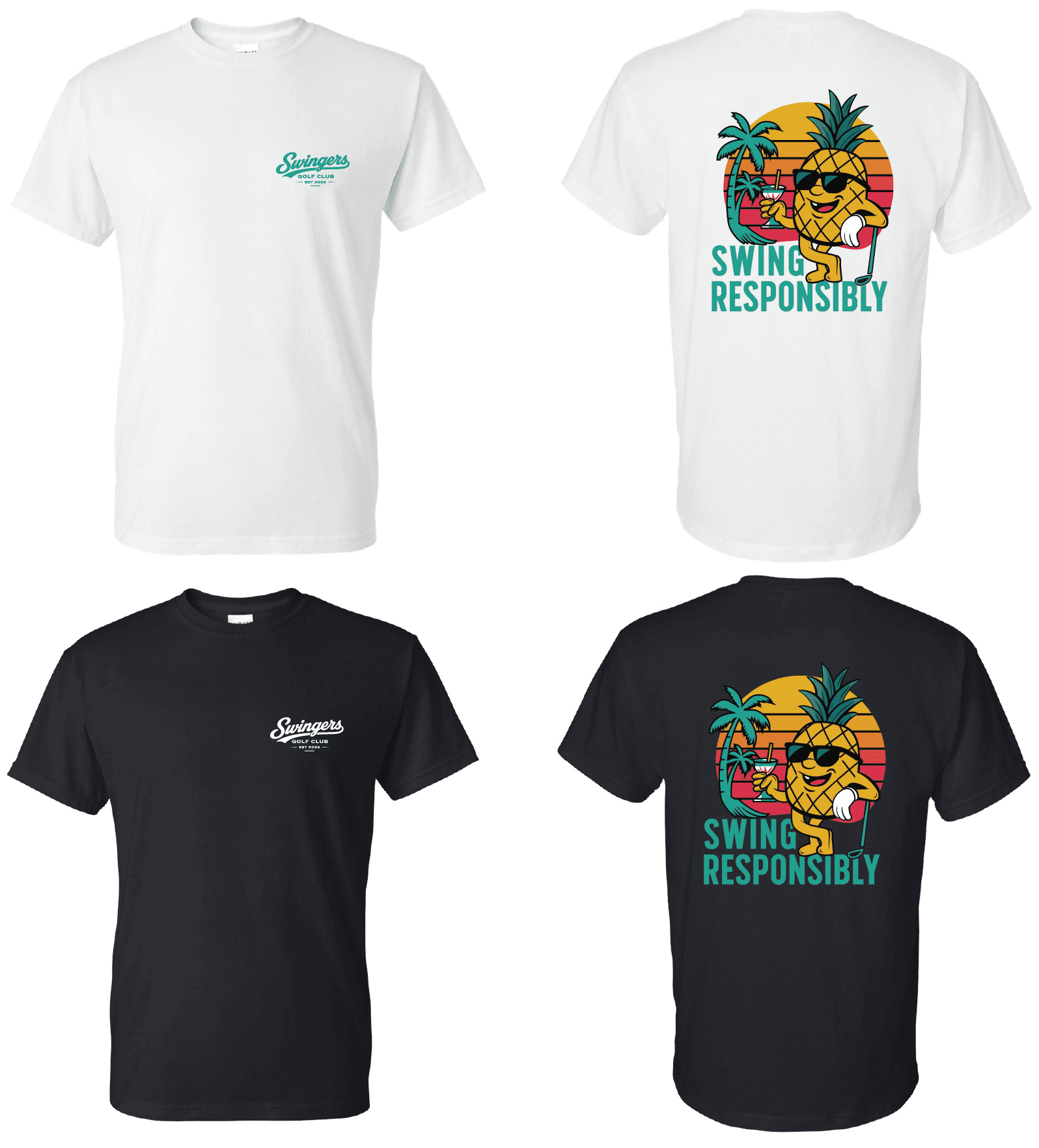 Swing Responsibly Tee - Black thumbnail 3