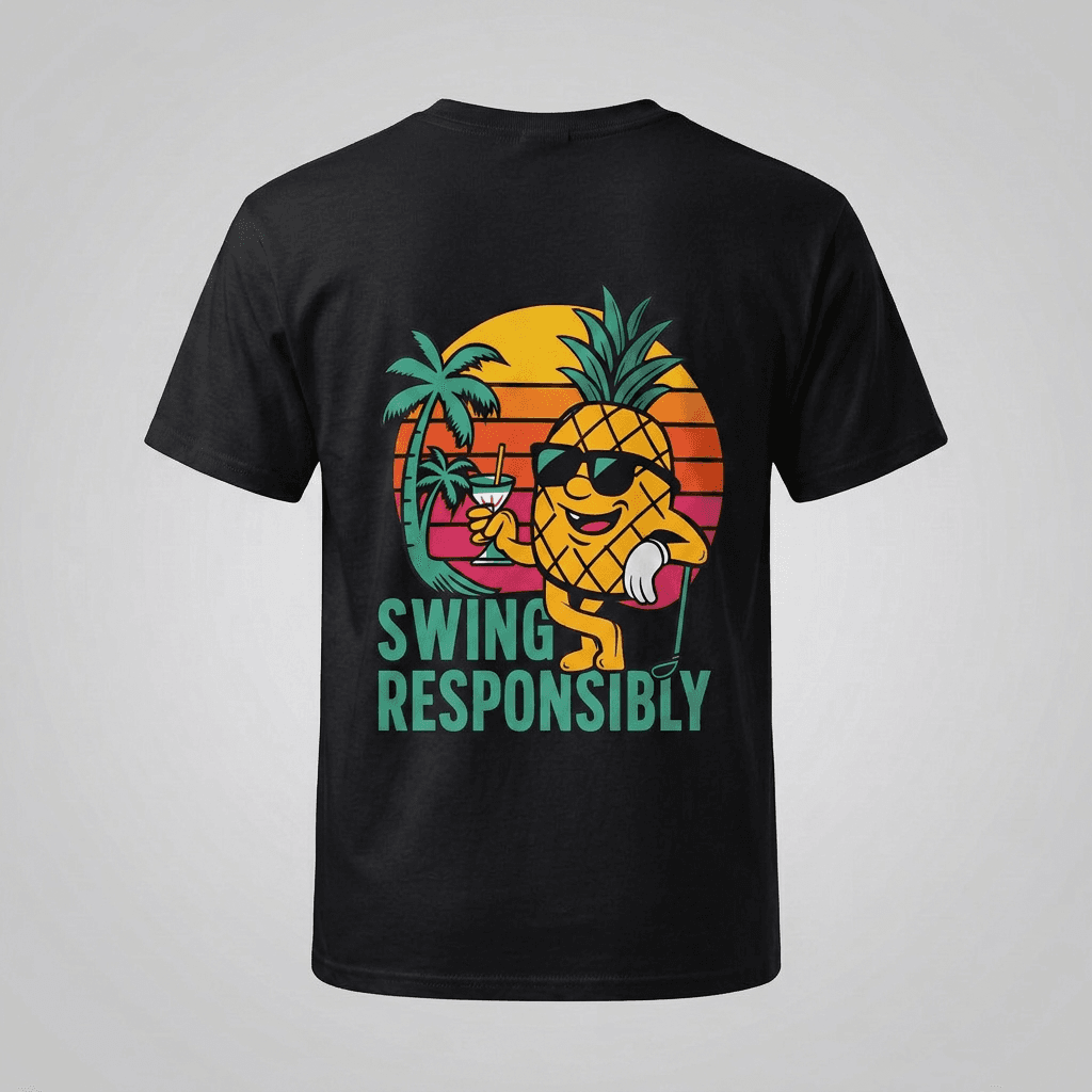 Swing Responsibly Tee - Black thumbnail 2